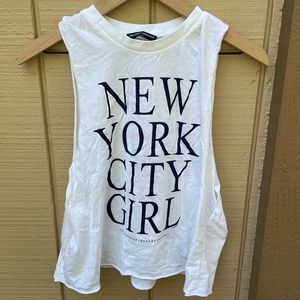 Brandy Melville New York City Girl graphic muscle tee tank top